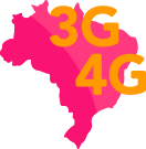 +4900 Cidades com cobertura 3G e 4G no Brasil.