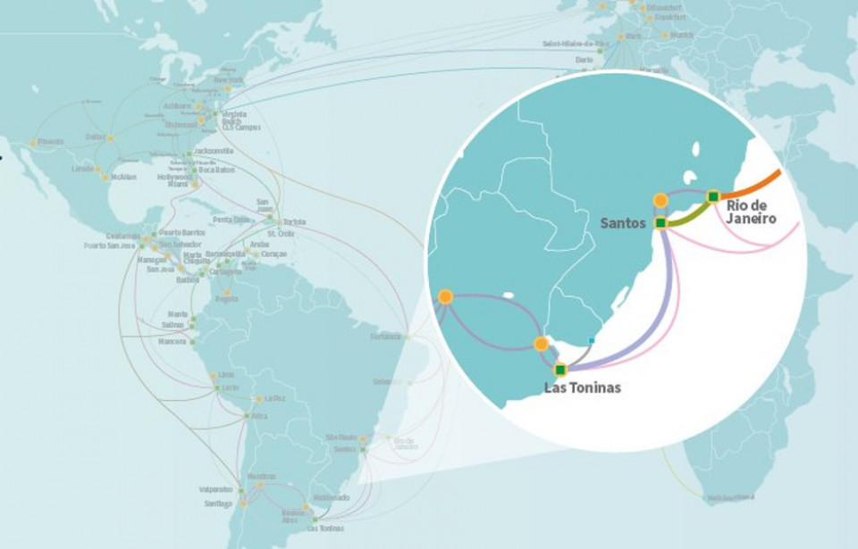 Cabo submarino que liga Brasil à Argentina entra em operação